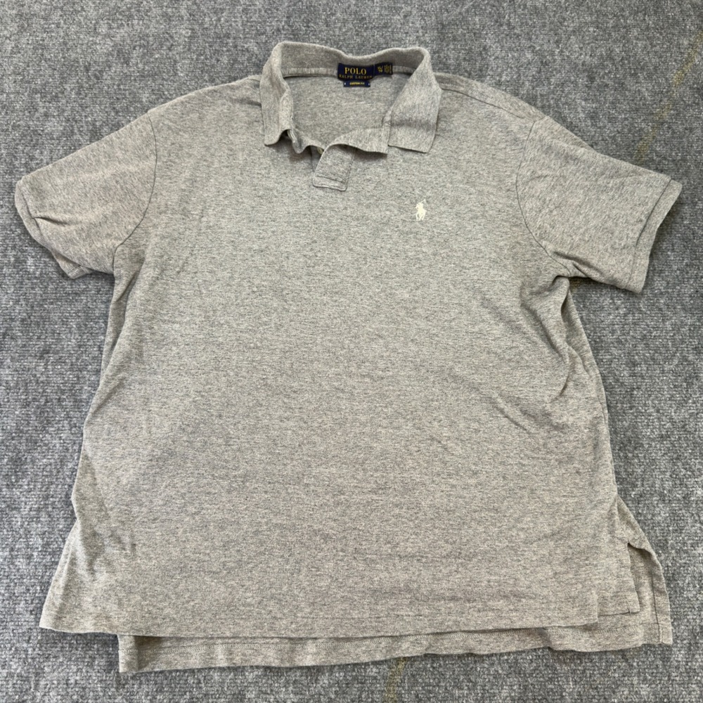 Polo Ralph Lauren Custom Fit Polo Shirt Grey Size XL